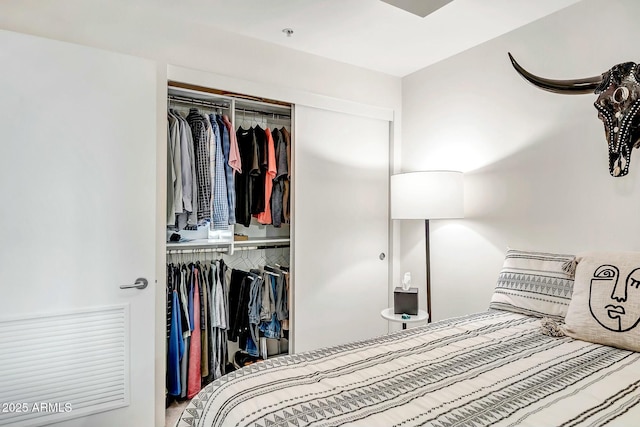 bedroom with a closet