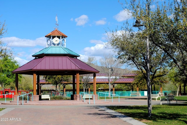 view of home's community with a gazebo