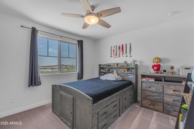 12370 W Cassia Trl, Peoria, AZ 85383 - bedroom featuring carpet, baseboards, and a ceiling fan