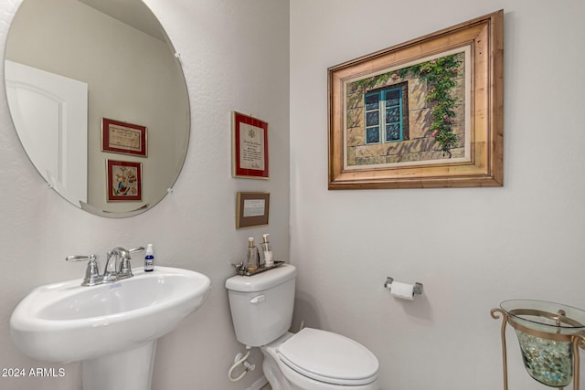 bathroom with sink and toilet