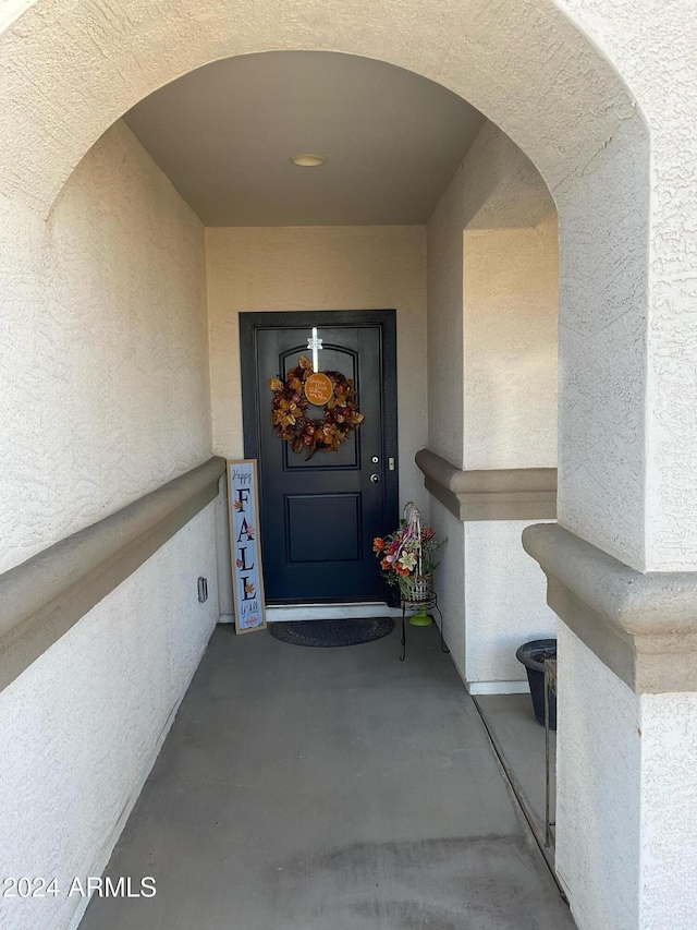 view of doorway to property