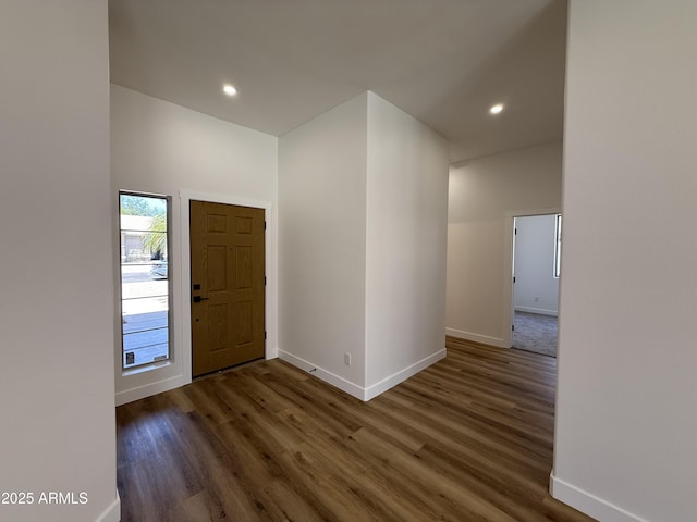 81 E Smoke Tree Rd, Gilbert, AZ 85296 - entryway featuring wood finished floors and recessed lighting