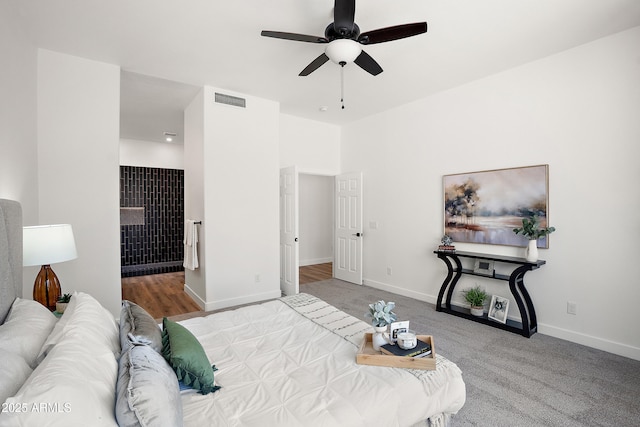 81 E Smoke Tree Rd, Gilbert, AZ 85296 - bedroom featuring baseboards and a ceiling fan