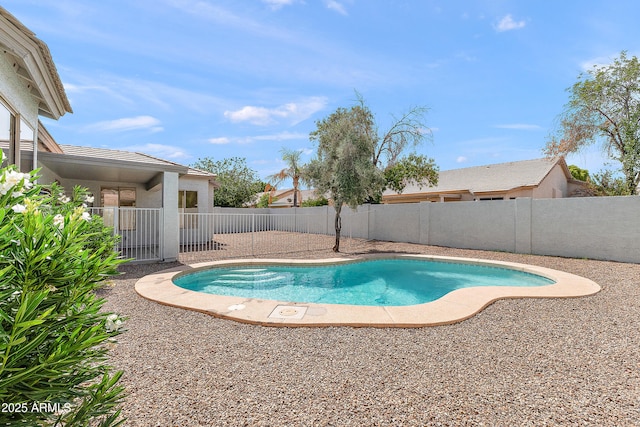 81 E Smoke Tree Rd, Gilbert, AZ 85296 - view of swimming pool featuring a fenced backyard