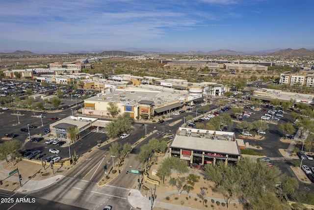 bird's eye view featuring a mountain view