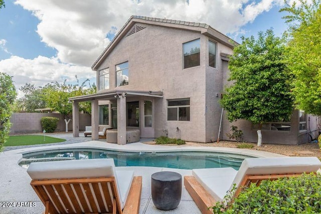 6449 E Paradise Ln, Scottsdale, AZ 85254 - view of swimming pool featuring a fenced backyard and a patio area