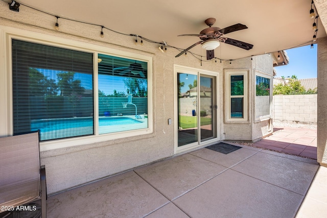 7435 W Trails Dr, Glendale, AZ 85308 - view of patio / terrace with a ceiling fan