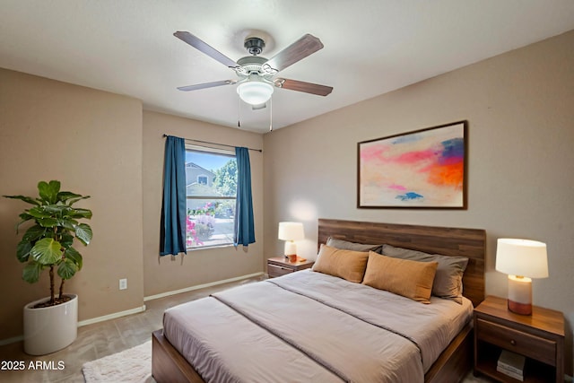 8660 E Nido Ave, Mesa, AZ 85209 - bedroom featuring a ceiling fan and light colored carpet