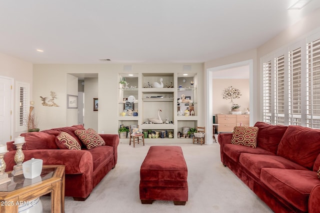 view of carpeted living room