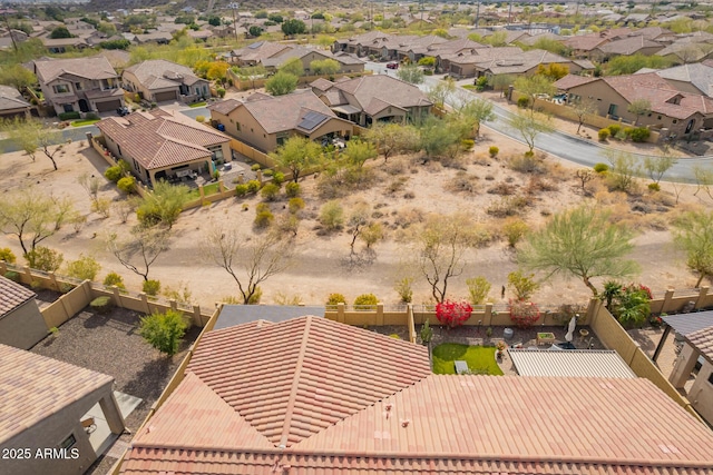 drone / aerial view with a residential view