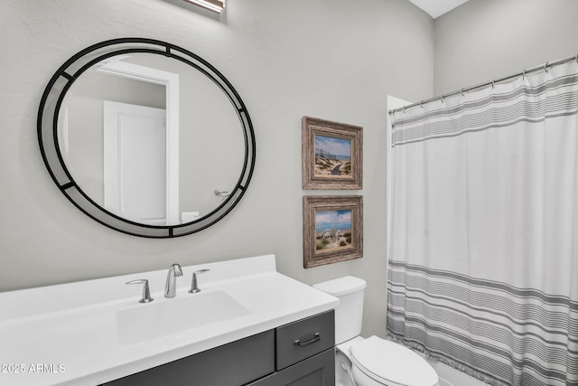 11233 N Blakely St, Surprise, AZ 85388 - bathroom featuring vanity, toilet, and curtained shower