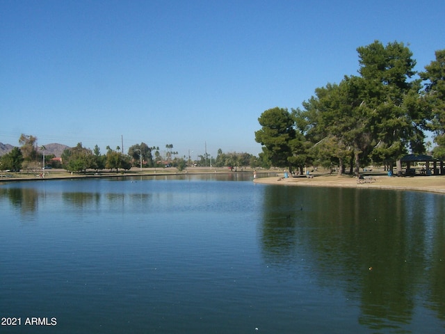 view of property view of water