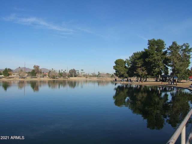 view of property view of water