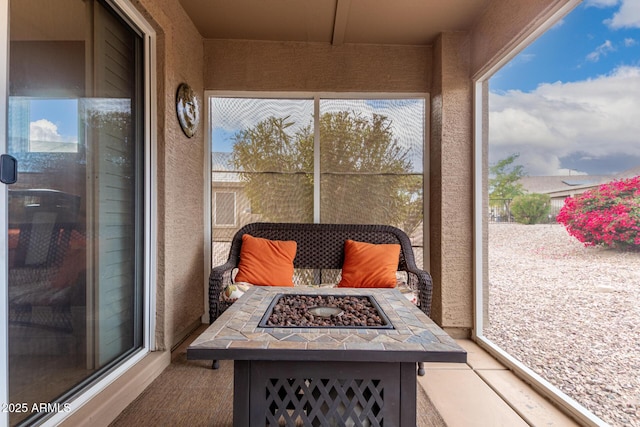 view of sunroom