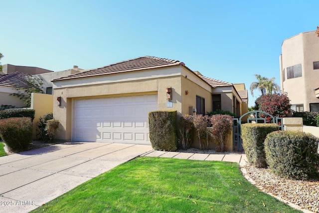 view of side of property featuring a garage