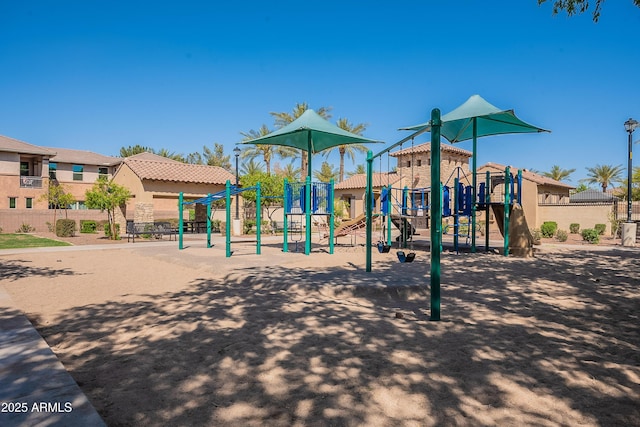 view of community jungle gym