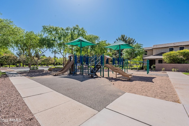 view of community jungle gym