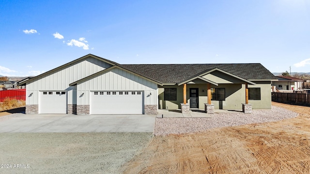 view of front of house featuring a garage