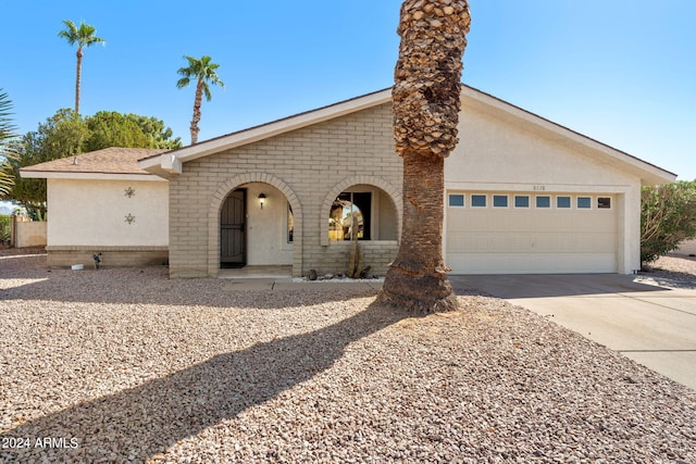 view of front of house featuring a garage