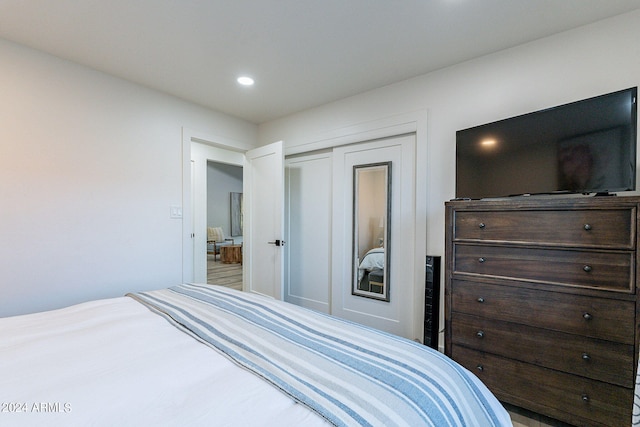 bedroom featuring a closet