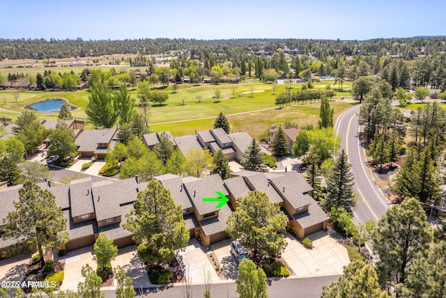 2800 N Saddleback Way Unit 2, Flagstaff, AZ 86004 - bird's eye view featuring a water view, a residential view, and view of golf course