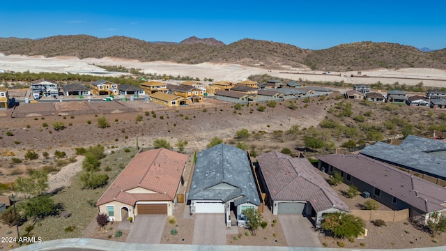 aerial view with a mountain view