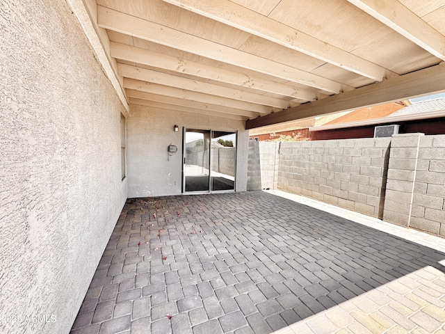 view of patio with fence