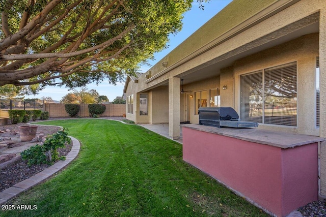 view of yard featuring a patio