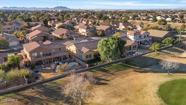 aerial view featuring a mountain view