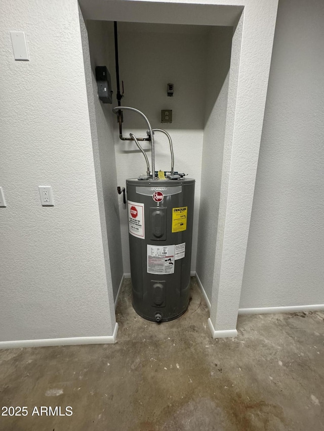 utilities featuring electric water heater