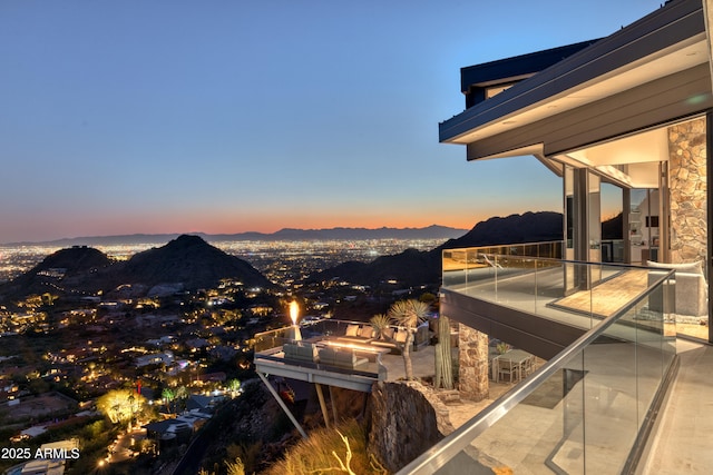 exterior space with a mountain view