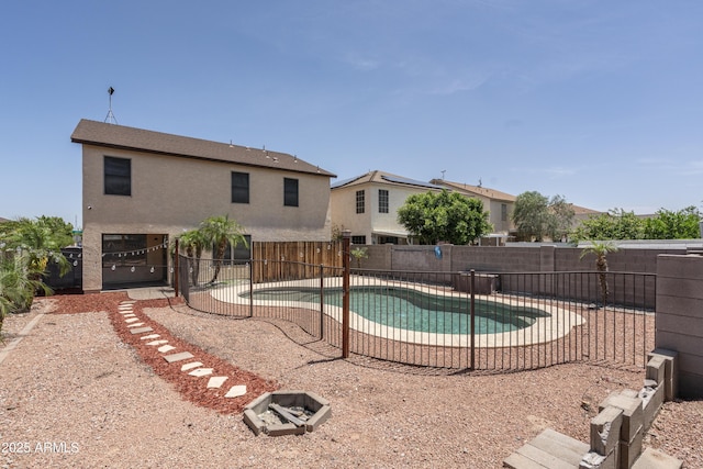 12424 N B St, El Mirage, AZ 85335 - view of swimming pool featuring a fenced backyard and a patio area