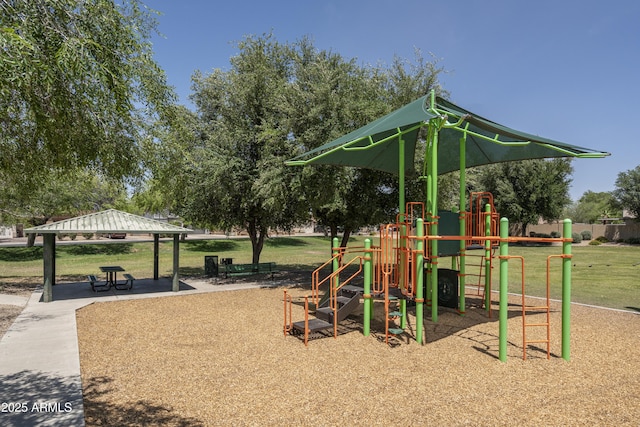 12424 N B St, El Mirage, AZ 85335 - communal playground featuring a gazebo and a lawn