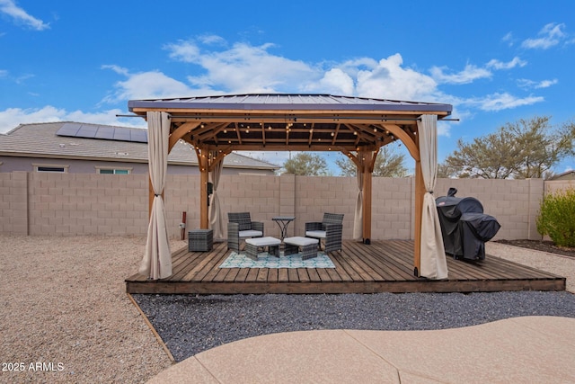 view of patio / terrace featuring a grill and an outdoor fire pit