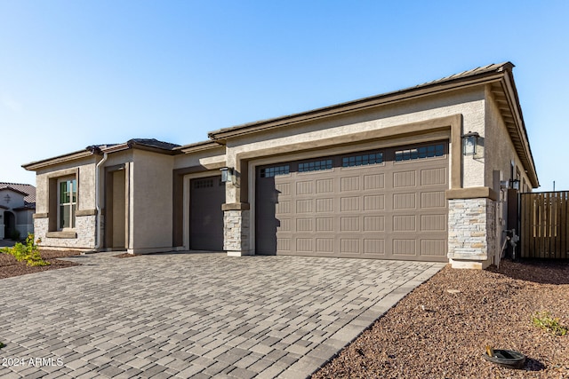 view of front of house featuring a garage