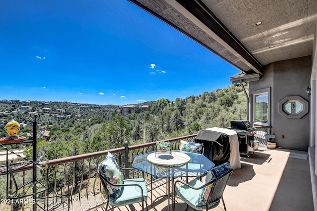 balcony featuring grilling area