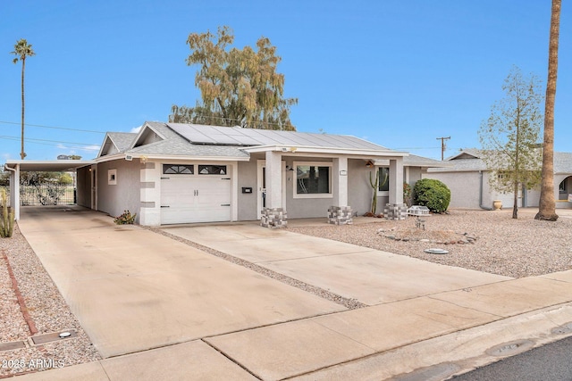 view of front facade featuring a garage