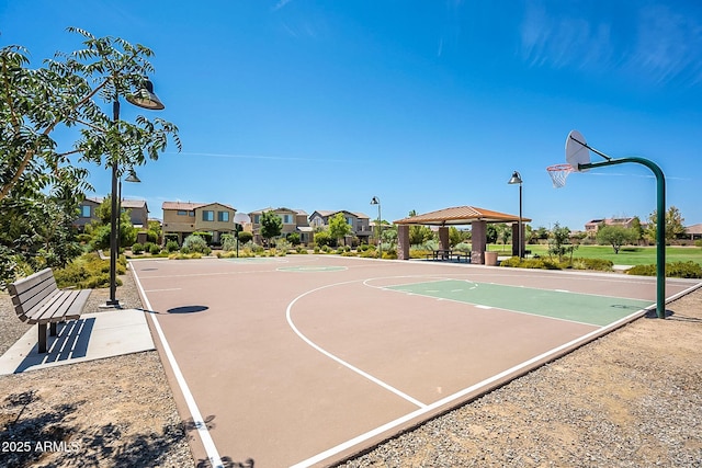 5012 S Girard St, Gilbert, AZ 85298 - view of sport court with a gazebo, a residential view, and community basketball court