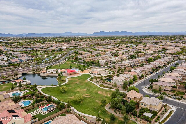5012 S Girard St, Gilbert, AZ 85298 - birds eye view of property featuring a residential view and a water and mountain view