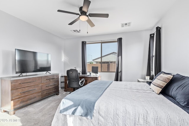 1005 W Lincoln Ave, Coolidge, AZ 85128 - carpeted bedroom featuring ceiling fan