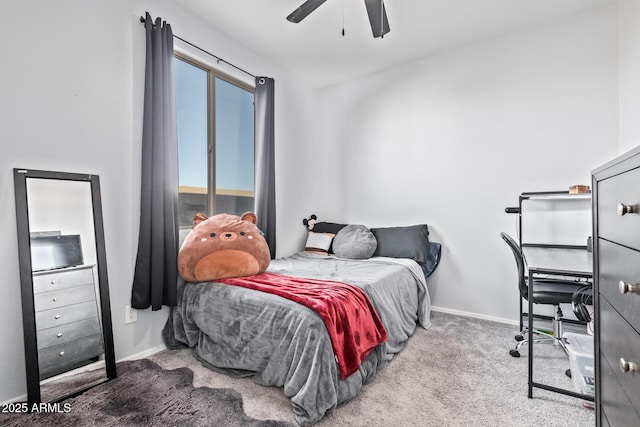 1005 W Lincoln Ave, Coolidge, AZ 85128 - bedroom featuring carpet, baseboards, and a ceiling fan