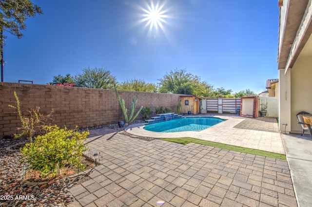 view of pool with a patio area