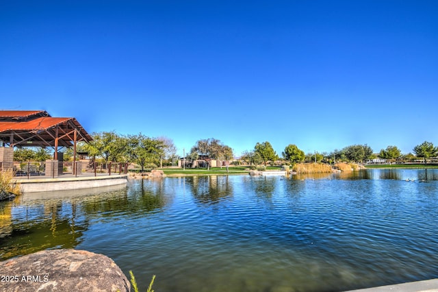 view of water feature