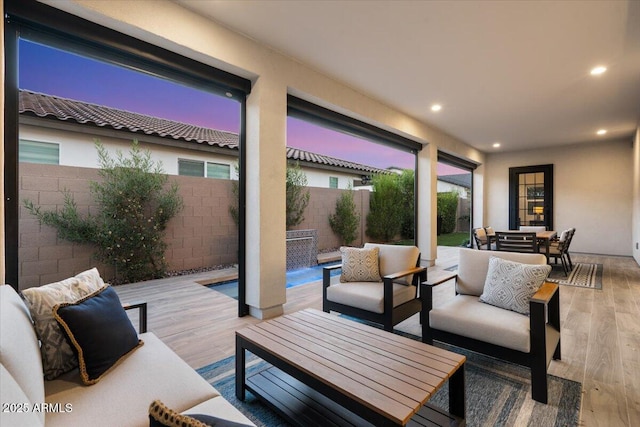 17146 W Mountainair St, Surprise, AZ 85388 - fenced backyard featuring outdoor lounge area and outdoor dining area