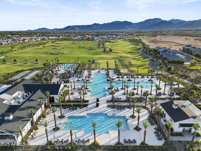 17146 W Mountainair St, Surprise, AZ 85388 - aerial perspective of suburban area featuring a golf club and a mountain backdrop