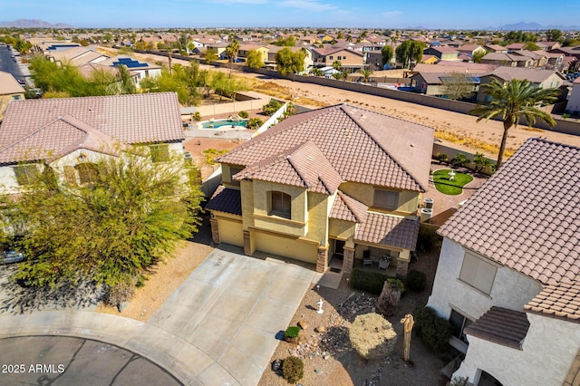 drone / aerial view featuring a residential view