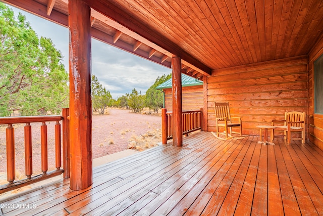 view of wooden deck