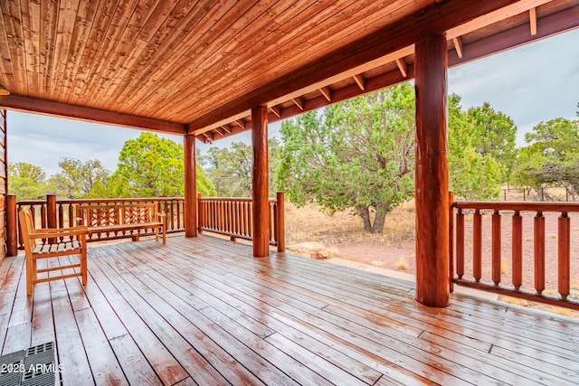 view of wooden terrace