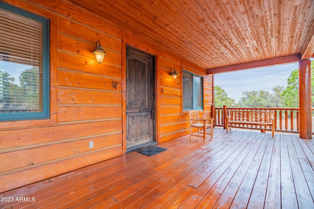 view of wooden terrace