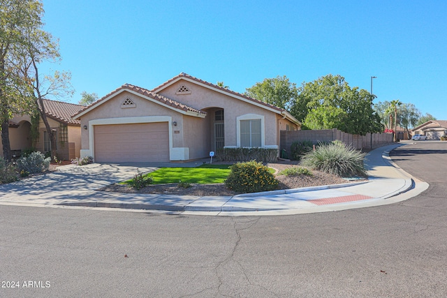 view of front of house featuring a garage